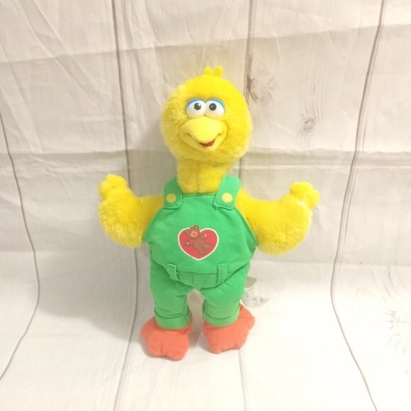 Sesame Street 2004 Nanco Plush Big Bird Green Overalls Stuff Animal 12 in Plush - Picture 2 of 6